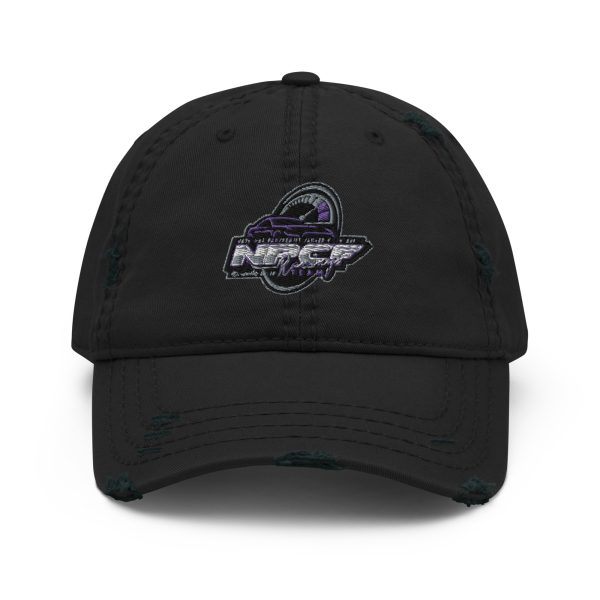 Distressed Dad Hat Black Front 658C7D25D595A | Distressed Dad Hat | National Pancreatic Cancer Foundation