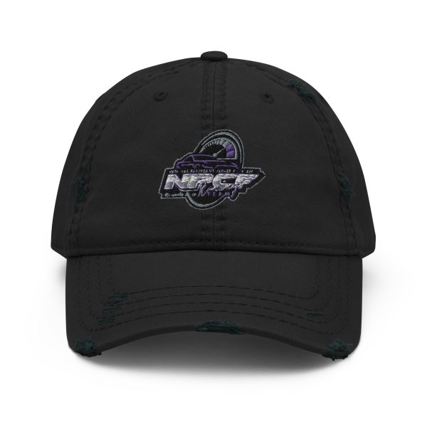 distressed dad hat black front 658c7d25d595a