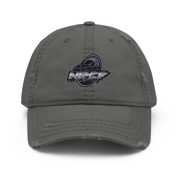 Distressed Dad Hat Charcoal Grey Front 658C7D25D5C49 | Distressed Dad Hat | National Pancreatic Cancer Foundation
