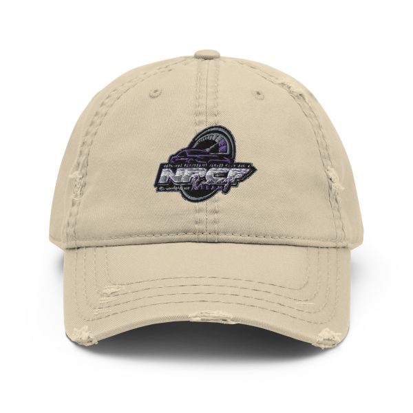 distressed dad hat khaki front 658c7d25670fa