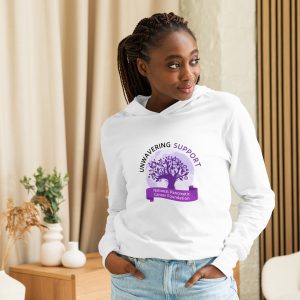 Unwavering Support Hooded long-sleeve tee