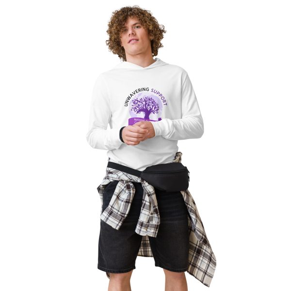 unisex hooded long sleeve tee white front 6594e6e779207
