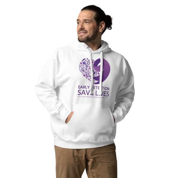 Unisex Premium Hoodie White Front 6594E0D1Ece1B | Early Detection Saves Lives Hoodie | National Pancreatic Cancer Foundation